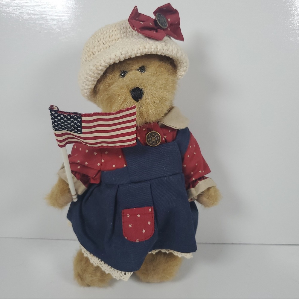 Boyds Bears 8" Bailey Americana Patriotic Plush Jointed Teddy 9199-18 No Tag